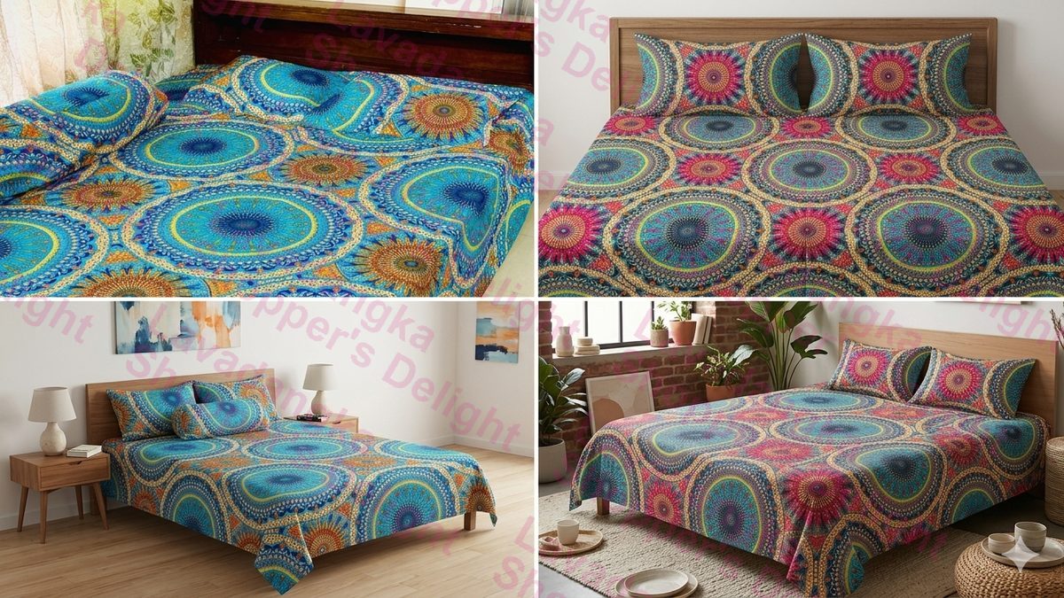 Shampurna Premium Printed Bed Sheet Set
